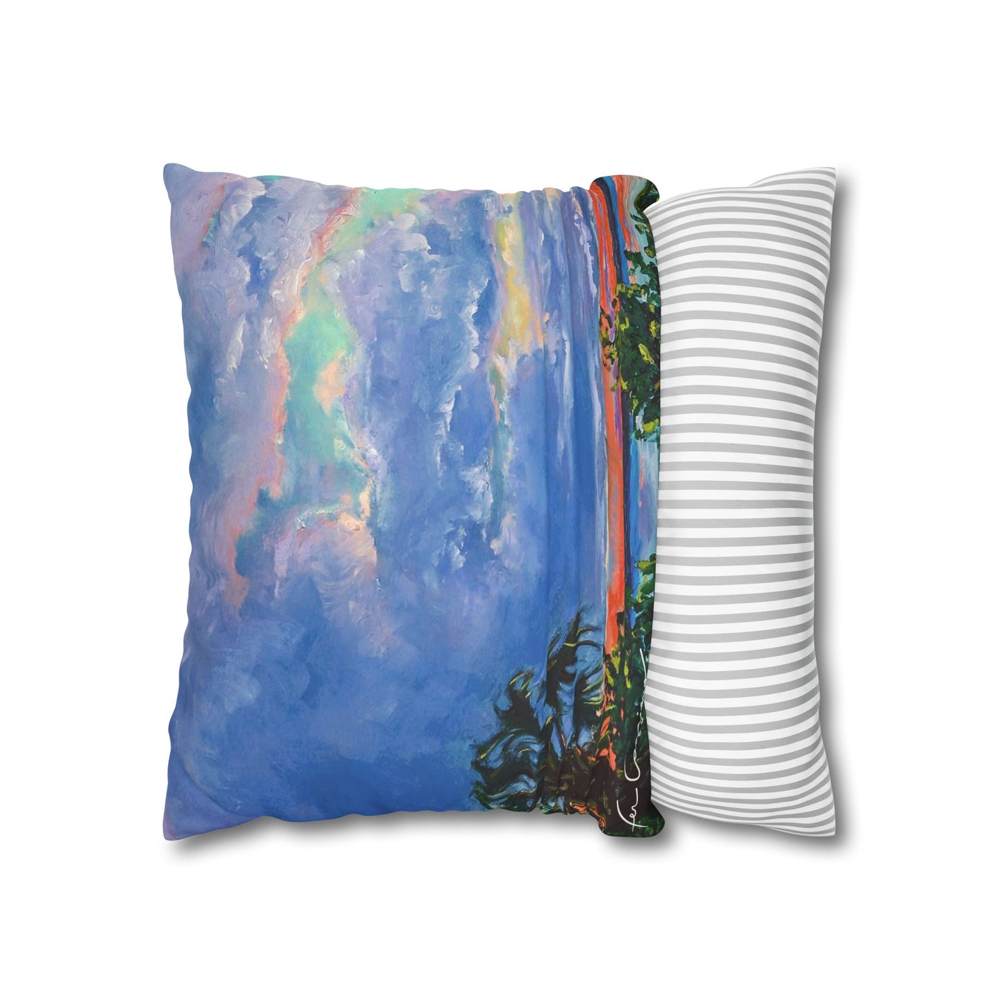 Ravenel Bridge Faux Suede Square Pillow Case