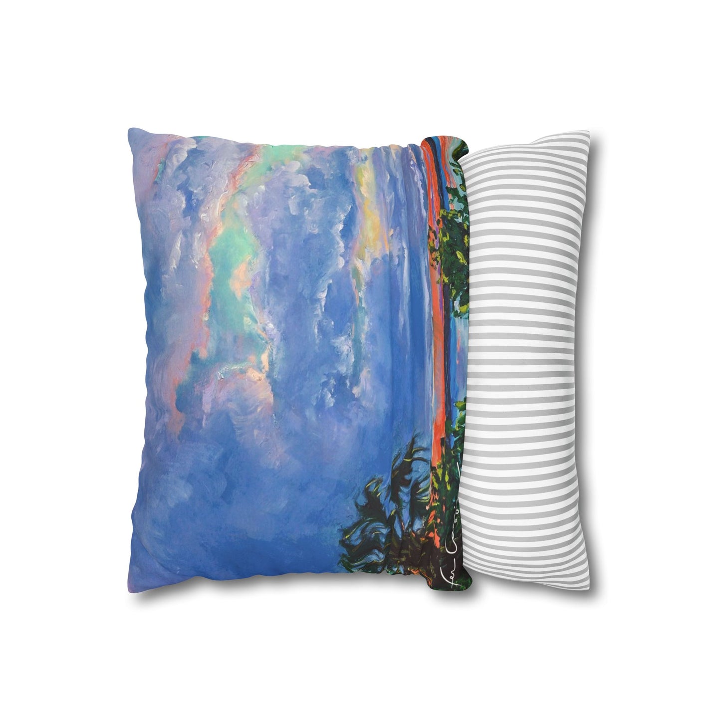 Ravenel Bridge Faux Suede Square Pillow Case