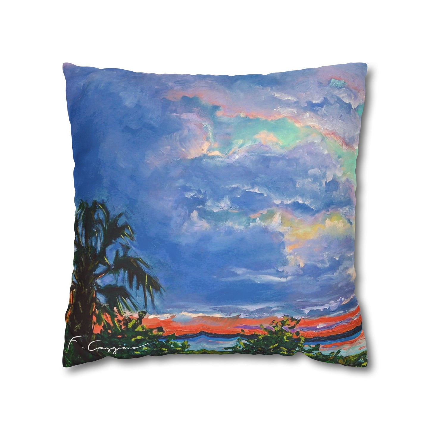 Ravenel Bridge Faux Suede Square Pillow Case