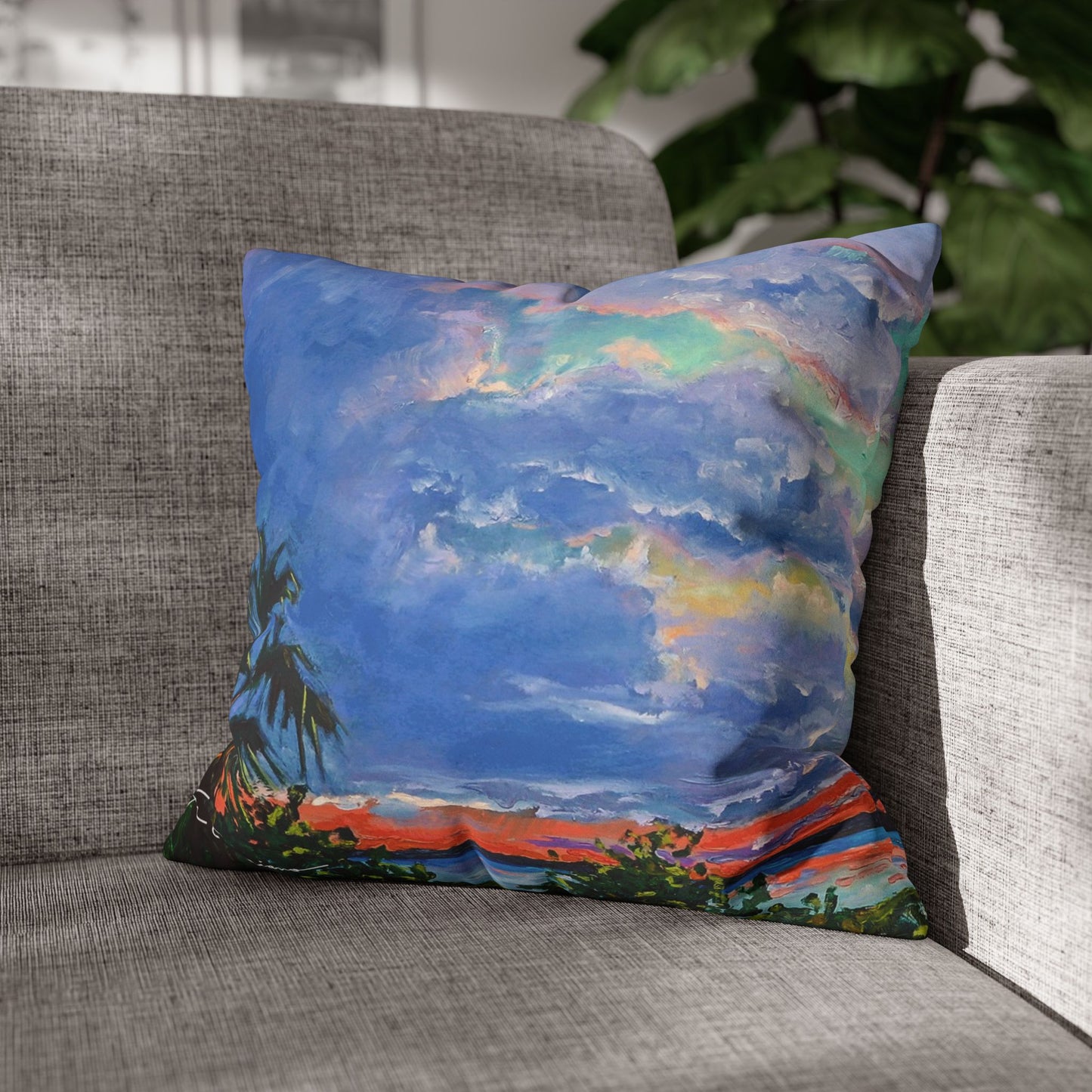 Ravenel Bridge Faux Suede Square Pillow Case