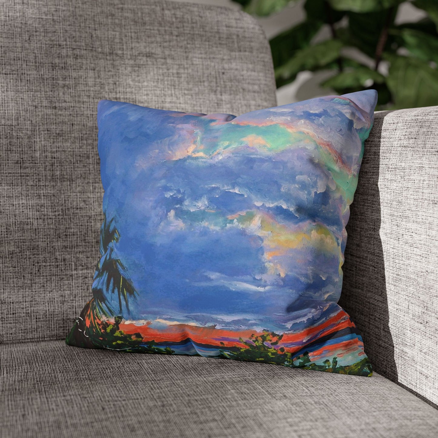 Ravenel Bridge Faux Suede Square Pillow Case