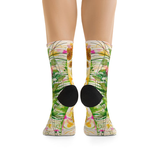 Sunflowers Party - Recycled Poly Socks