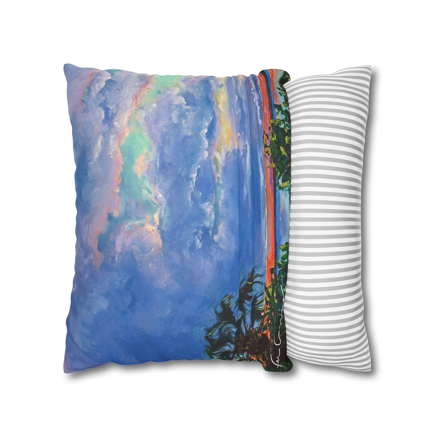 Ravenel Bridge Faux Suede Square Pillow Case