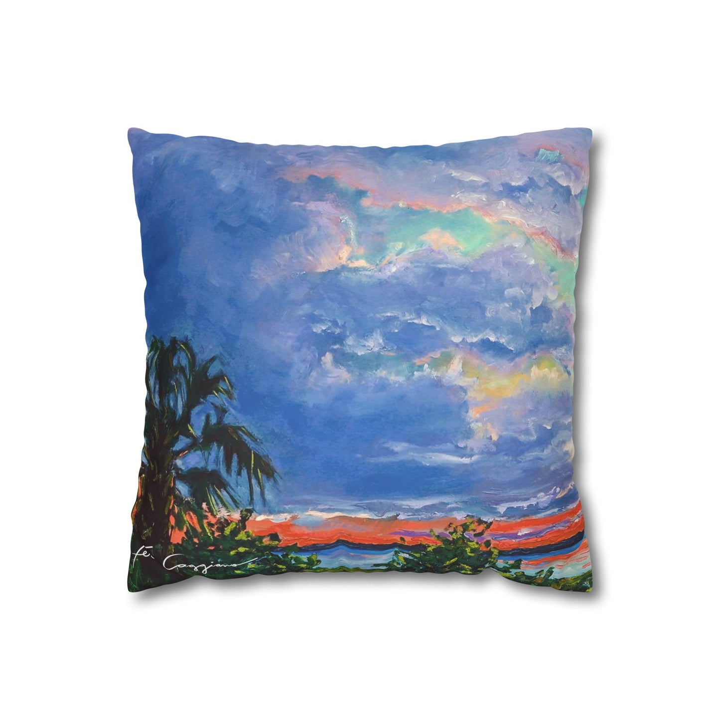 Ravenel Bridge Faux Suede Square Pillow Case