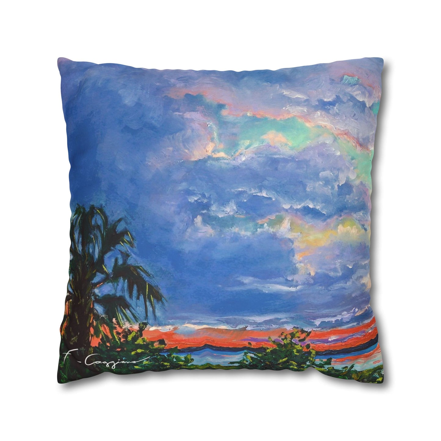 Ravenel Bridge Faux Suede Square Pillow Case