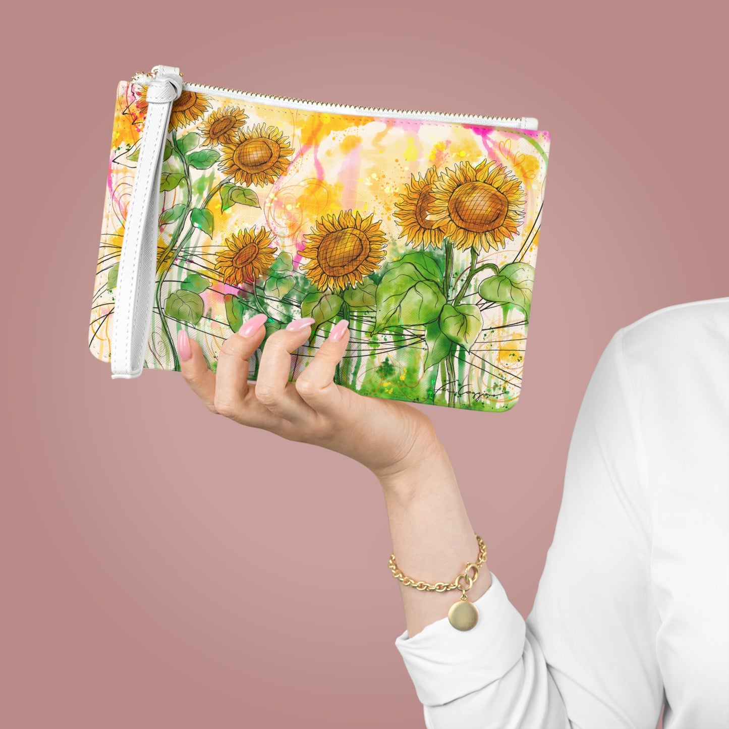 Sunflowers Party Clutch Bag