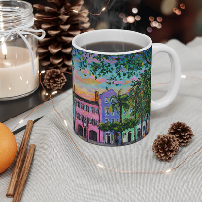 Rainbow Row, Rainbow Sky - Mug 11oz