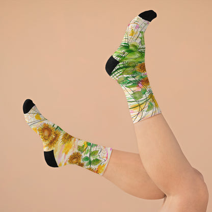 Sunflowers Party - Recycled Poly Socks