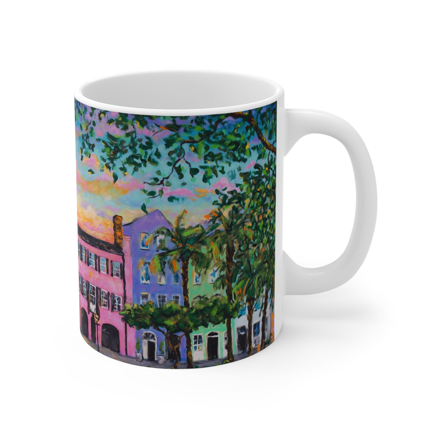 Rainbow Row, Rainbow Sky - Mug 11oz