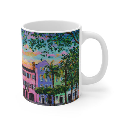 Rainbow Row, Rainbow Sky - Mug 11oz