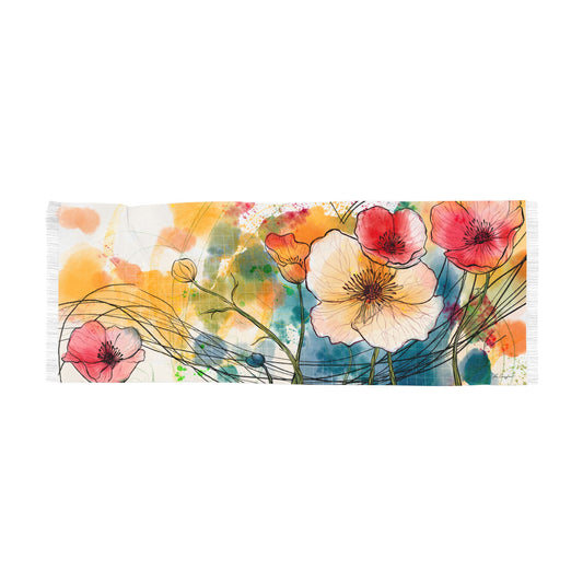 Poppies Song Light Scarf