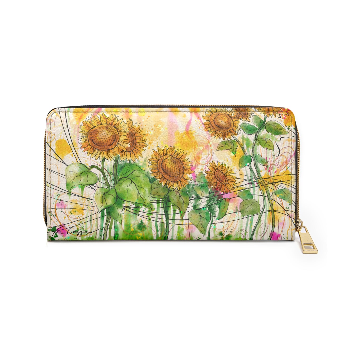 Sunflowers Party Zipper Wallet