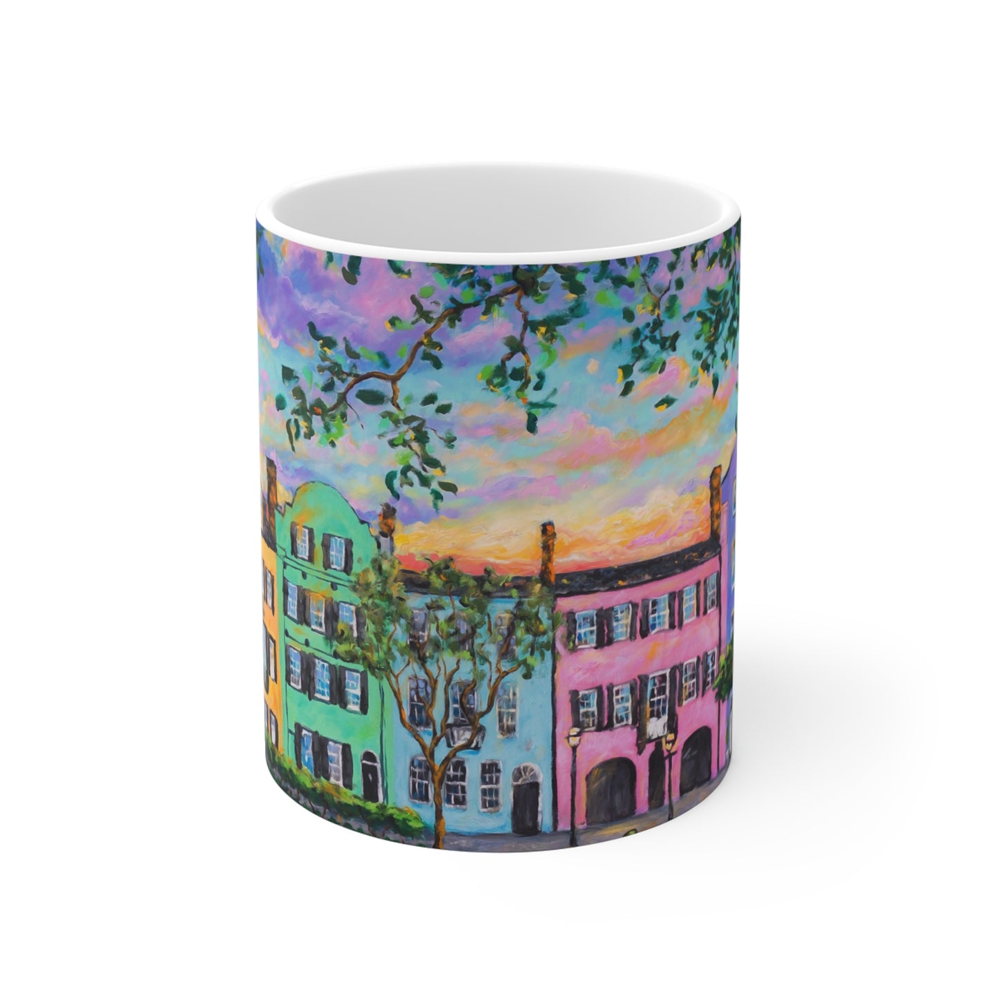 Rainbow Row, Rainbow Sky - Mug 11oz