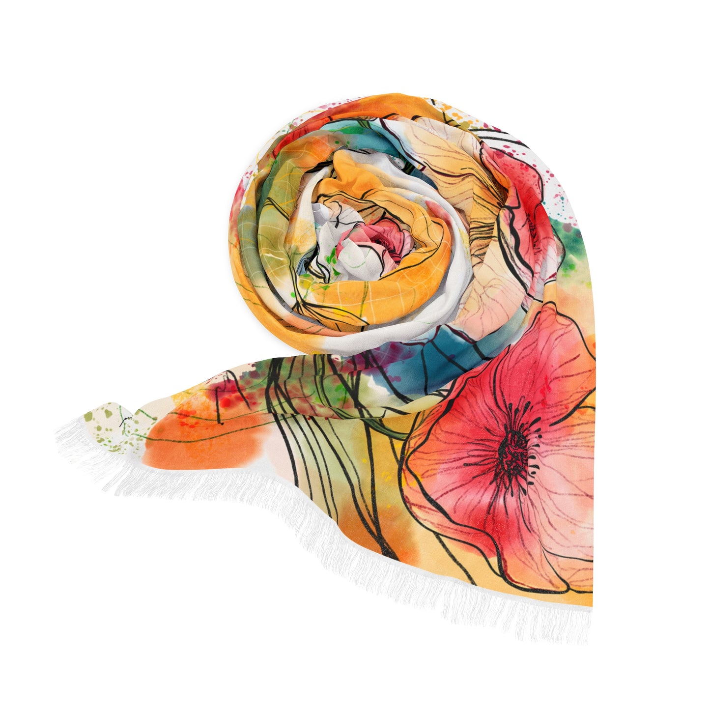 Poppies Song Light Scarf