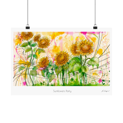 Sunflowers Party - Print on Paper