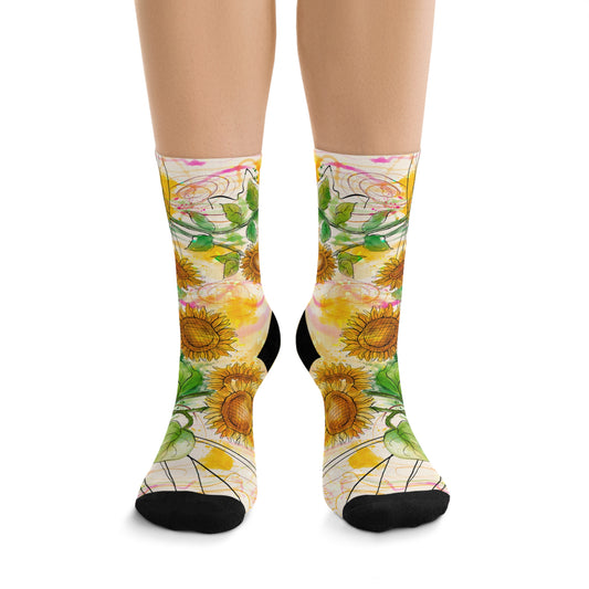 Sunflowers Party - Recycled Poly Socks