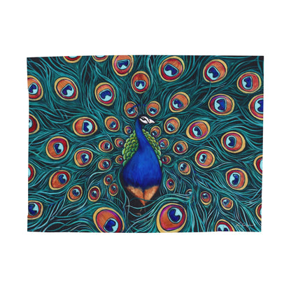 Peacock Velveteen Plush Blanket