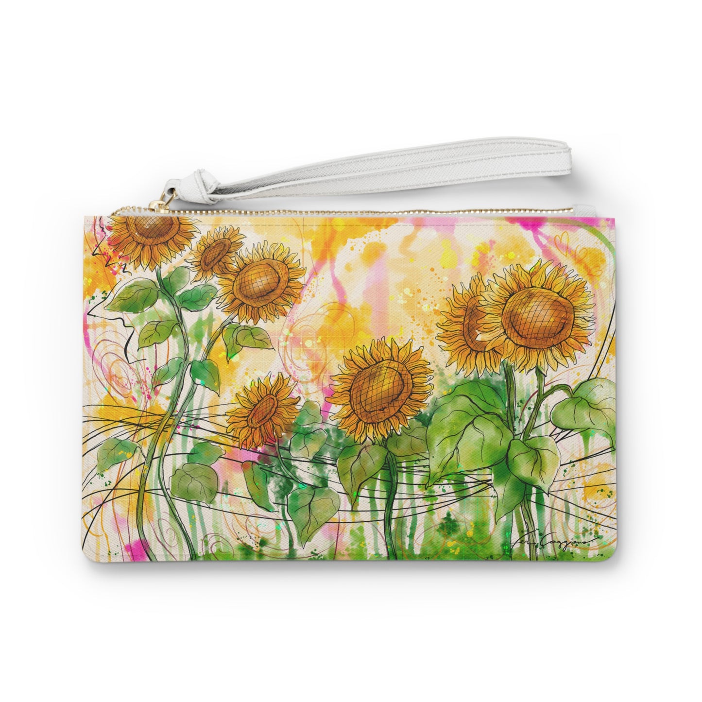 Sunflowers Party Clutch Bag