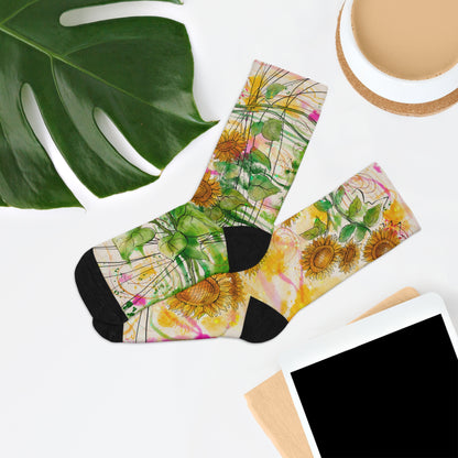 Sunflowers Party - Recycled Poly Socks