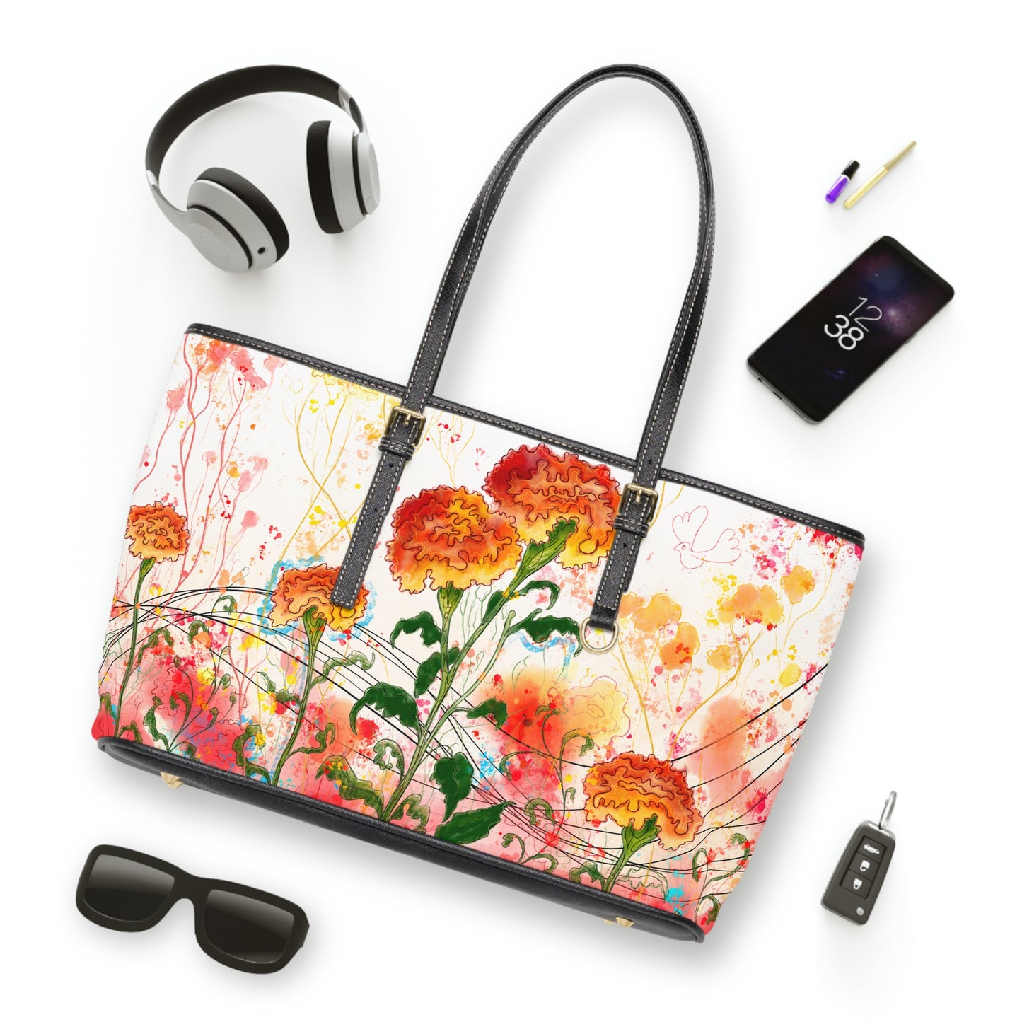 Marigolds - PU Leather Shoulder Bag