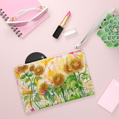 Sunflowers Party Clutch Bag